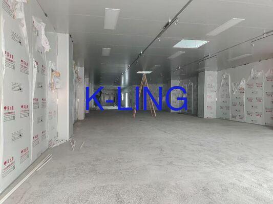 غرفة نظيفة معيارية مثبتة على الحائط مع لوح ساندويتش من الصوف الصخري المغنيسيوم الزجاجي بسمك 50 مم مصممة خصيصًا لغرف أشباه الموصلات النظيفة