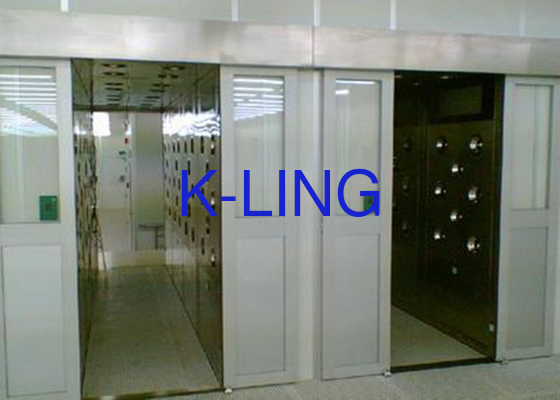 توفير الطاقة 380 فولت نفق دش الهواء مع إضاءة LED ومراقبة PLC مصباح UV