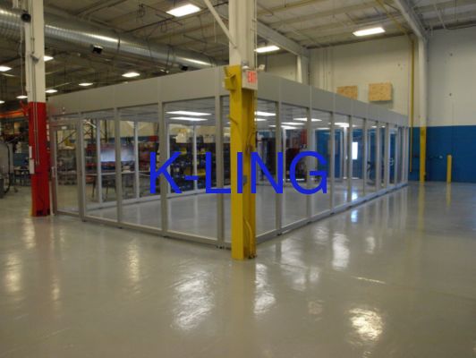 نظام غرف الأبحاث المعياري المزود بإضاءة LED مدمجة، تصنيف التنقية ISO5 ISO6 ISO7 ISO8 ومواد الأرضية البلاستيكية