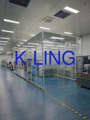 غرفة نظيفة ذات جدران مرنة من النوع ISO 8 بسرعة هواء 0.45 متر/ثانية وترشيح HEPA H14 للتحكم في التلوث