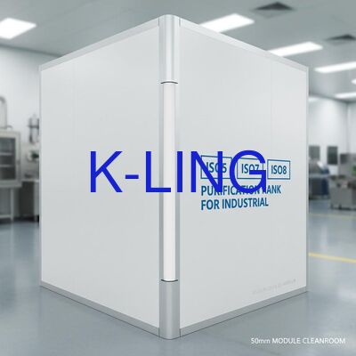 Modular Cleanroom System with ISO Class 5 To ISO Class 8 Purification Customizable Size and Integrated Ceiling Lighting