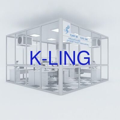 أكثر من 350 Lux غرفة نظيفة وحداتية تضم PVC أو سبيكة الألومنيوم مواد الأرضية الفئة 100 1000 10000 تصفية تصفية محسّنة لتجميع الإلكترونيات