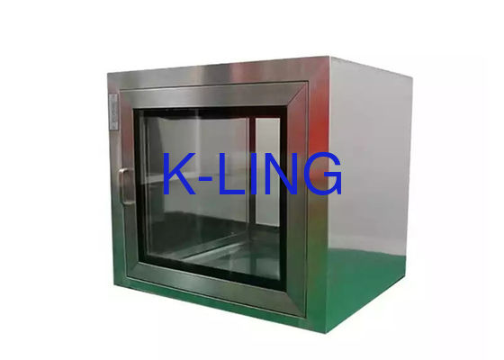 نافذة النقل الثابتة SS SUS304 تمر عبر الصندوق مع ضوء الأشعة فوق البنفسجية