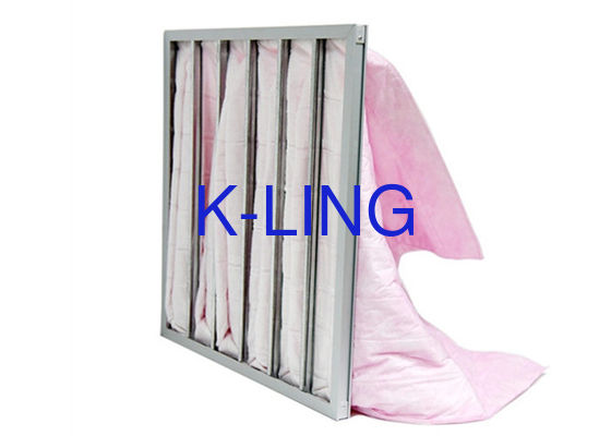 F5-F9 كيس فلتر هواء الجيب ذو الكفاءة المتوسطة مع الألياف الاصطناعية