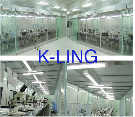 غرفة نظيفة ذات حائط ناعم ذو رطوبة عالية مع حائط لفيلم PVC وحجرة تدفق لامينارية ذات حجم مخصص