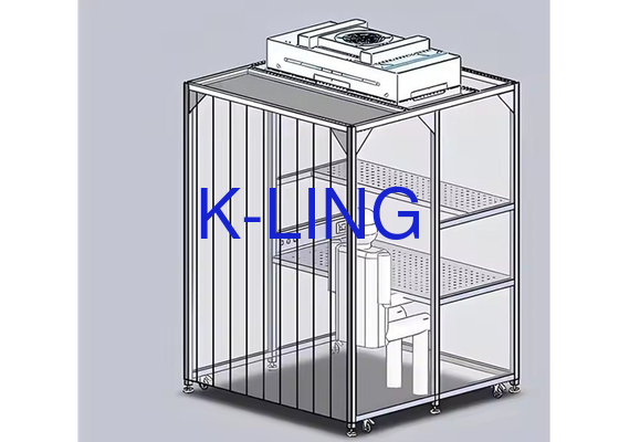 غرفة نظيفة ذات وحدات مخصصة غرفة نظيفة ذات جدار ناعم مع إضاءة LED ومراقبة PLC