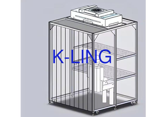 غرفة نظيفة ذات جدار ناعم مخصصة مع تحكم PLC للإضاءة LED وتدفق الهواء القابل للتعديل