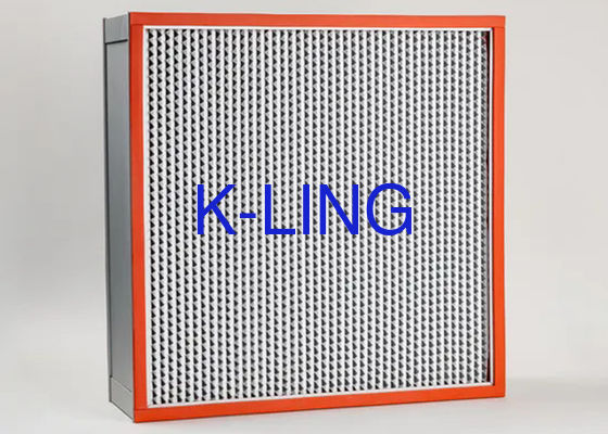 مرشح هيبا 99.995٪ 0.3um مرشح هواء هيبا مع ختم الغراء AB ومقاومة درجات الحرارة العالية