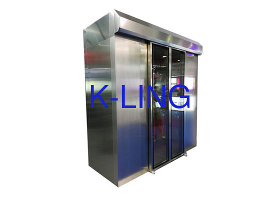 الحمام الهوائي للغرفة النظيفة من الفئة 100 مع تحكم PLC والصلب المقاوم للصدأ SUS304 البناء للبضائع