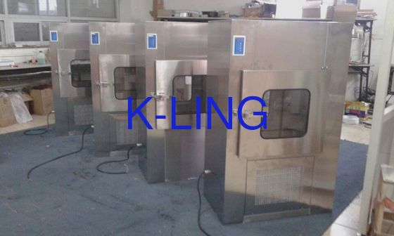 غرفة الطعام النظيفة الفولاذ المقاوم للصدأ دش ممر الهواء صندوق مع QS قياسي