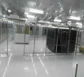 كشك تنظيف ستائر ISO6 PVC ستارة صفائحية نظيفة مع مرشح HEPA ذو طيات صغيرة