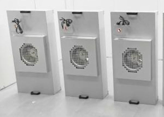وحدة مرشح مروحة HEPA من الألومنيوم المجلفن / FFU 1175x575mm لكابينة نظيفة