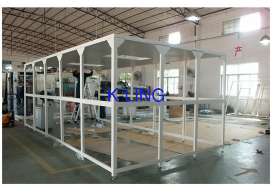 H14 Hepa Filter Softwall غرفة نظيفة مسحوق الفولاذ المطلي حسب الطلب الحجم